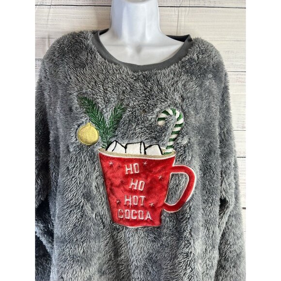 Secret Treasures Other - Secret Treasures Women's Plush Cocoa Holiday Christmas Pajama Top Size XL